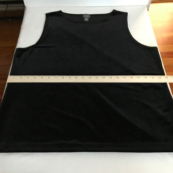 CHICO’S Travelers Velvet Black Sleeveless Blouse Tank Top Shell Women’s Size XL - Picture 10 of 16